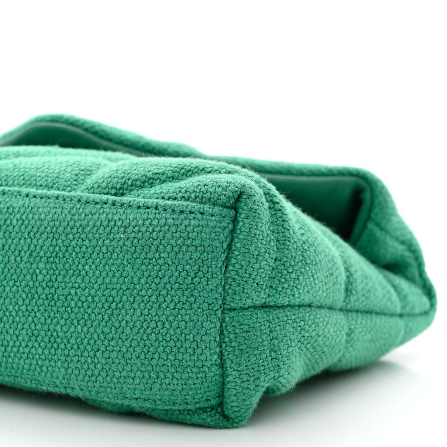 Canvas Quilted Toy Loulou Puffer Monogram Chain Satchel Basil