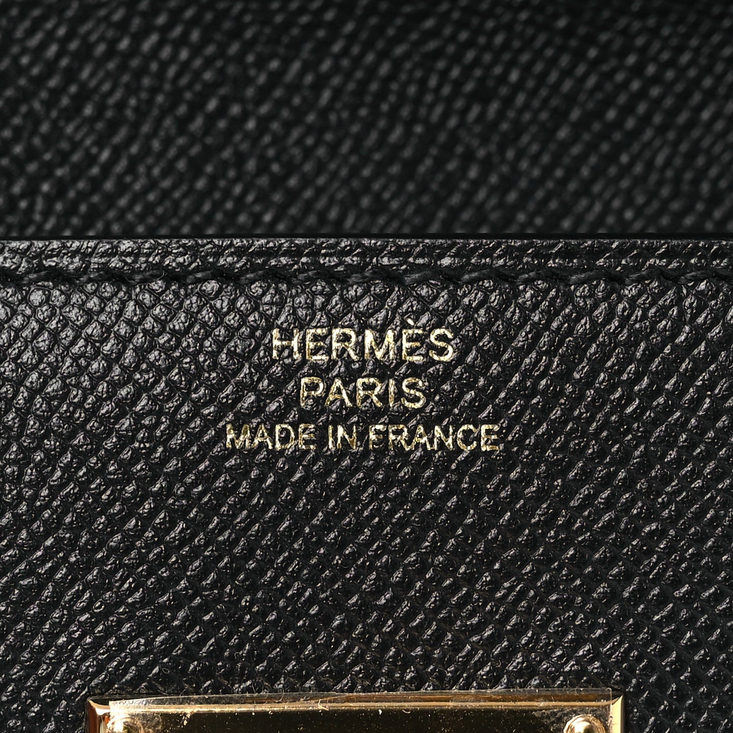 Madame Calfskin Kelly Pocket Slim Wallet Black