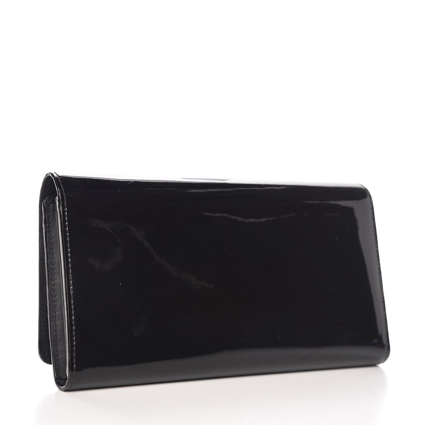 Patent Louise Clutch Black
