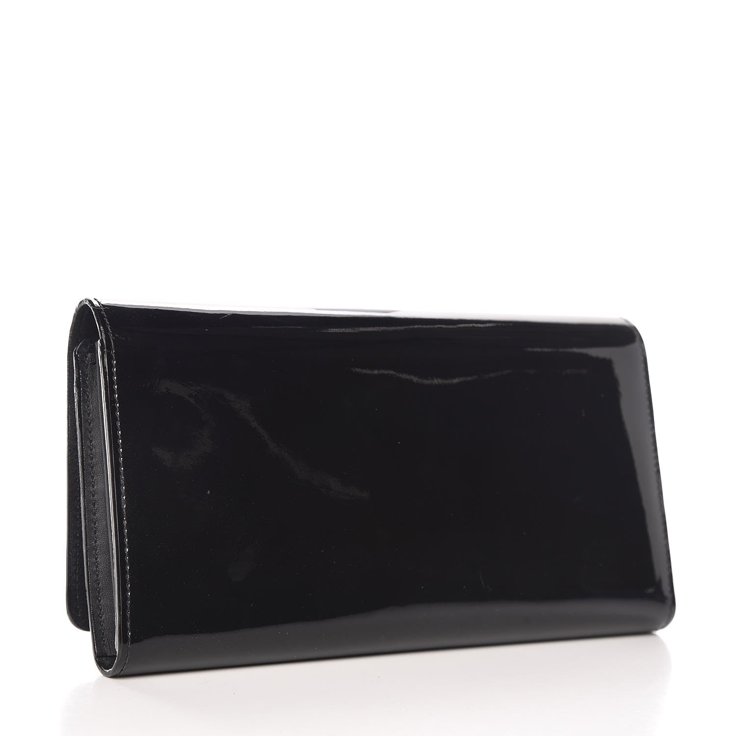 Louis Vuitton Patent Louise Clutch Black 3 of 11