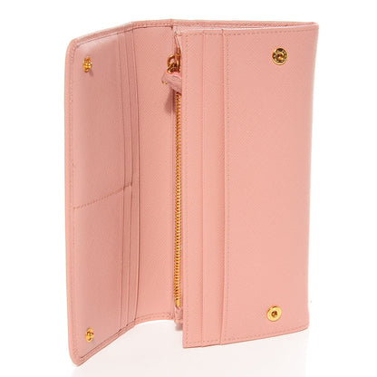 Prada Saffiano Metal Continental Flap Wallet Orchidea 8 of 9