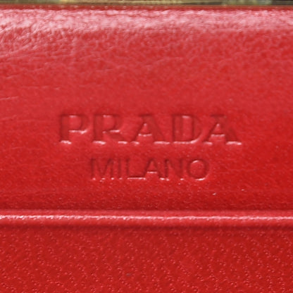 Prada Goatskin Chic Kisslock Mini Clutch Rosso 6 of 12