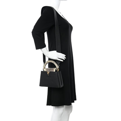 Louis Vuitton Taurillon Ayers Mini Capucines Black 2 of 10