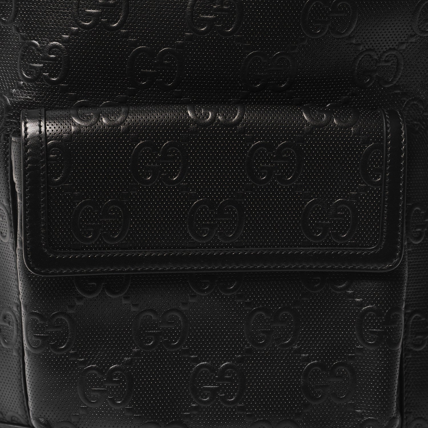 Gucci Calfskin GG Tennis Embossed Backpack Black 8 of 10