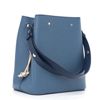 Louis Vuitton Calfskin Lockme Bucket Blue Jean 2 of 8