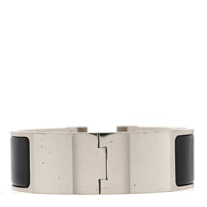 Hermes Enamel Wide Clic Clac H Bracelet GM Black 3 of 4