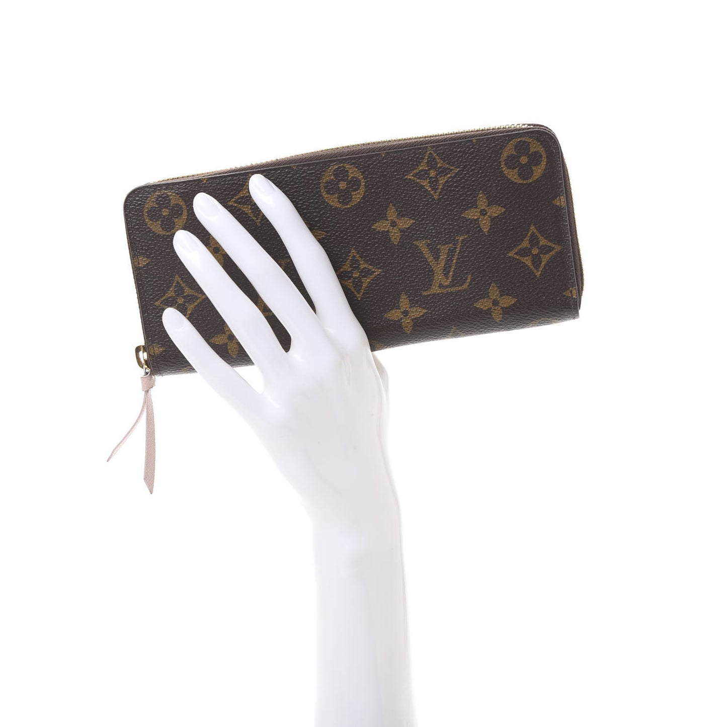 Monogram Clemence Wallet Rose Ballerine