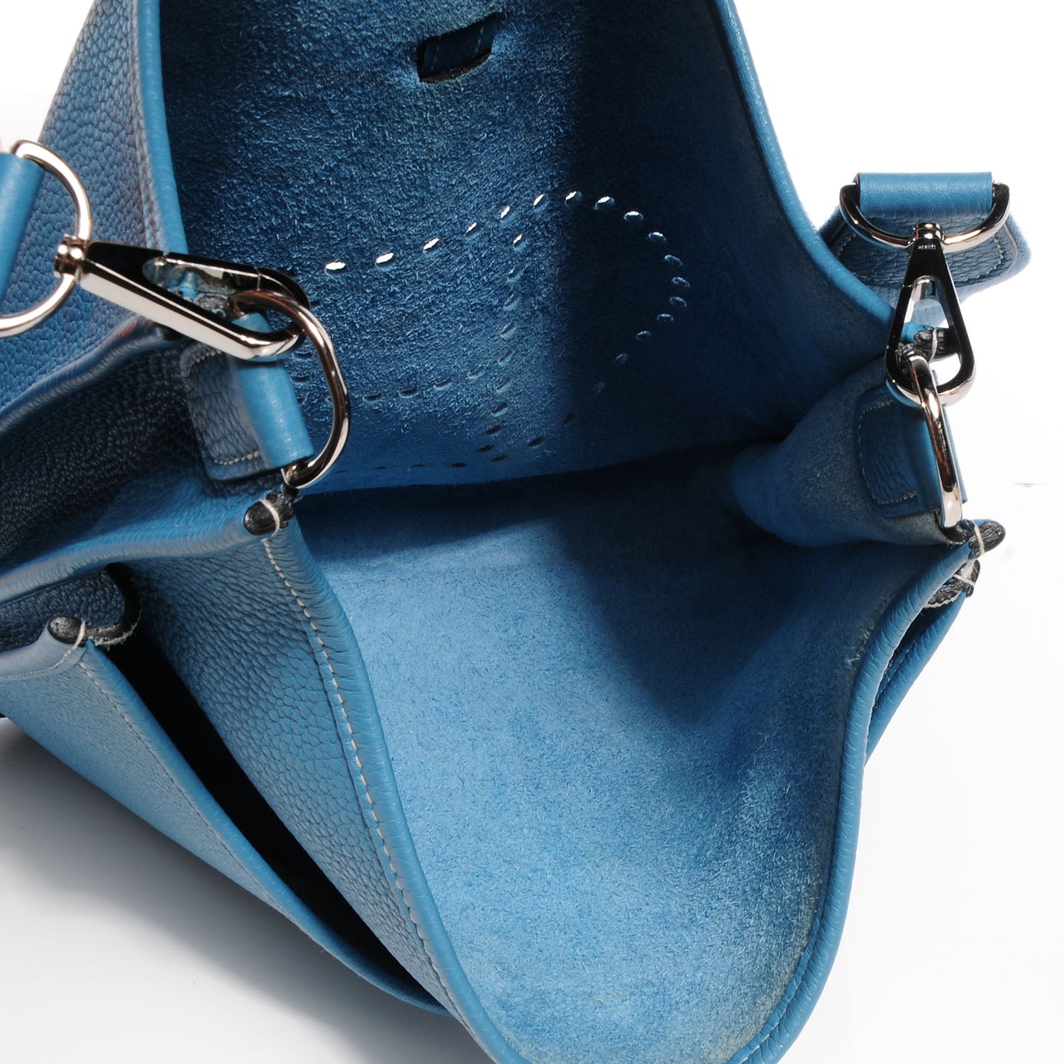 Hermes Taurillon Clemence Evelyne III GM Blue Jean 5 of 8