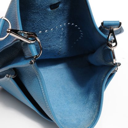 Hermes Taurillon Clemence Evelyne III GM Blue Jean 5 of 8
