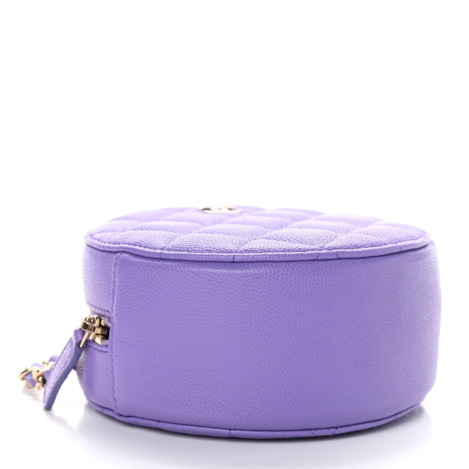 Chanel Caviar Quilted Round Clutch With Chain Purple 3 of 8