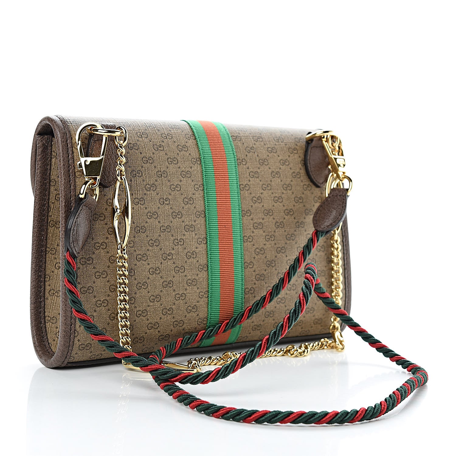 Gucci Mini Vintage GG Supreme Monogram Web Small Rajah Slim Flap Shoulder Bag Beige New Acero 3 of 10