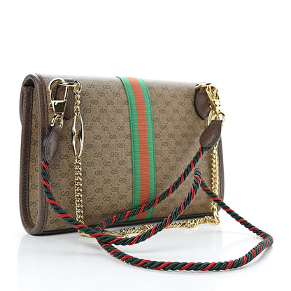 Gucci Mini Vintage GG Supreme Monogram Web Small Rajah Slim Flap Shoulder Bag Beige New Acero 3 of 10