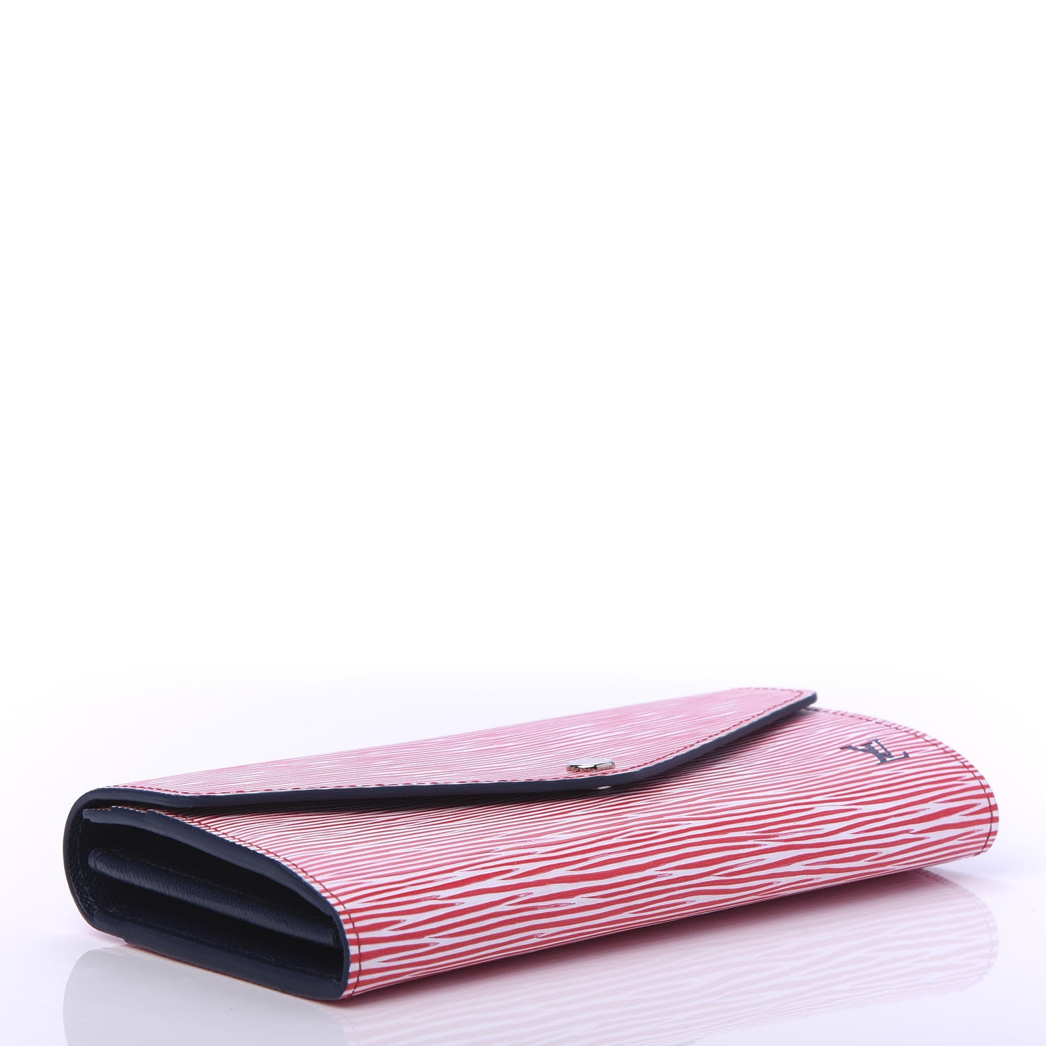 Louis Vuitton Epi Sarah Wallet NM Denim Red 4 of 12