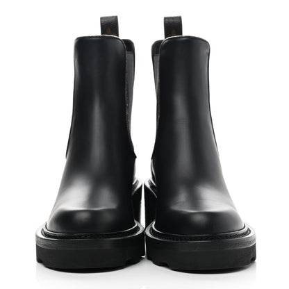 Louis Vuitton Calfskin Monogram Beaubourg Ankle Boots 38 Black 2 of 11