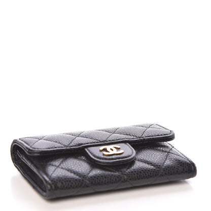 Chanel Caviar Quilted Flap Card Holder Black 4 of 9