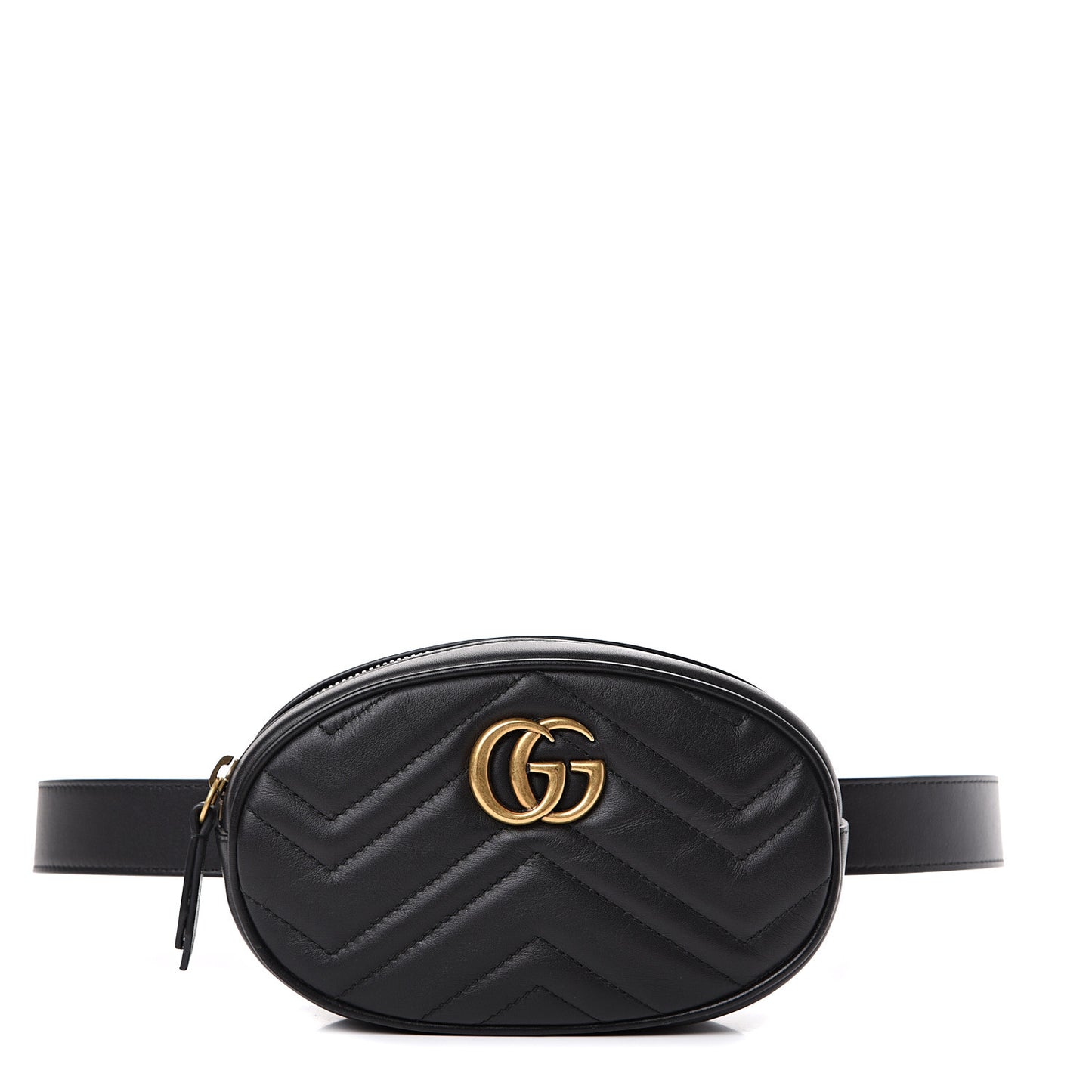Calfskin Matelasse GG Marmont Belt Bag 85 34 Black