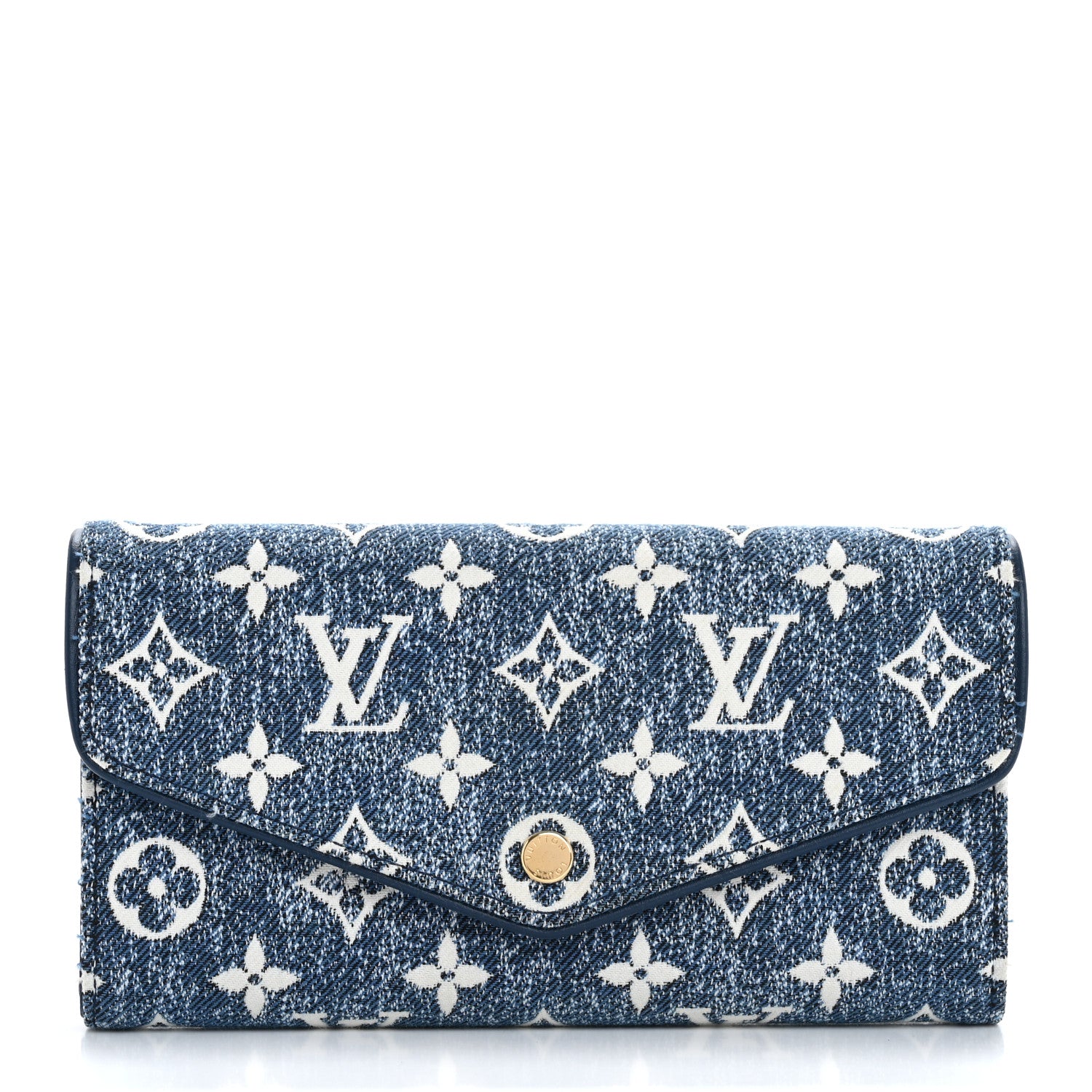 Louis Vuitton Monogram Jacquard Denim Sarah Wallet Bleu 1 of 11