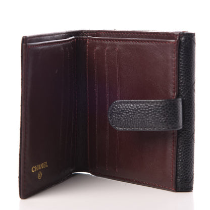 Chanel Caviar Quilted Compact French Flap Wallet Black 5 of 9