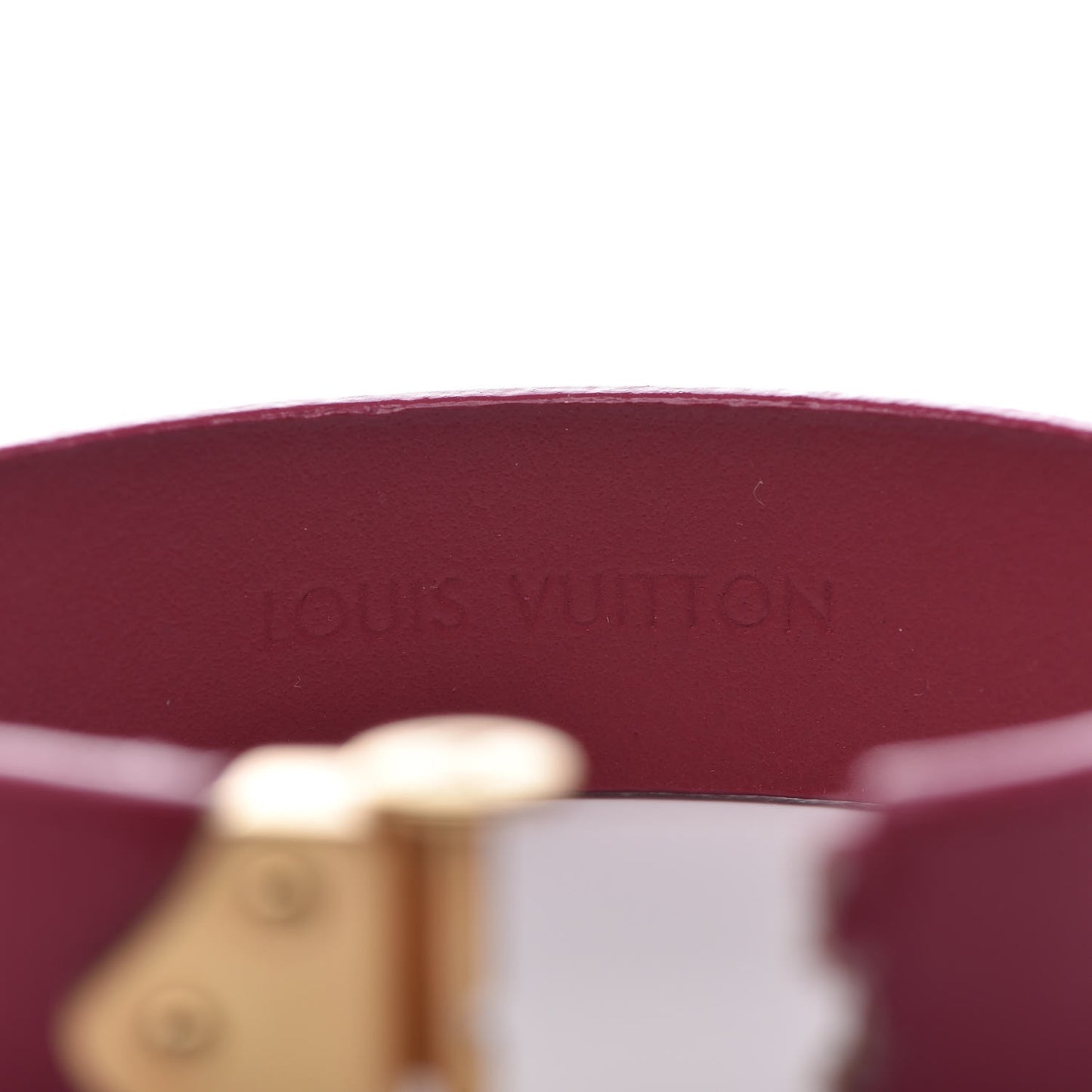 Patent Calfskin Embossed Spirit Bracelet 17 Rose Indien