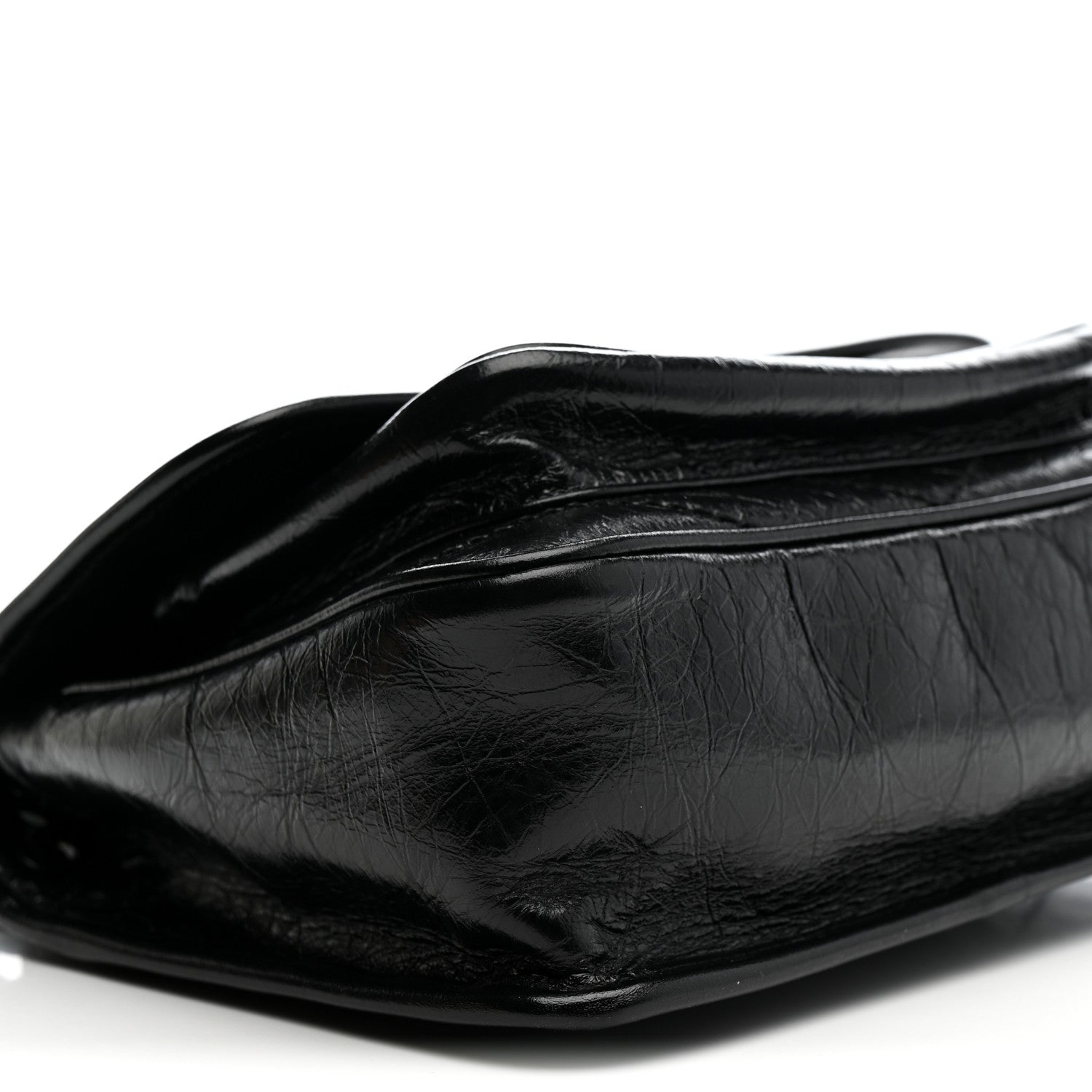 Saint Laurent Crinkled Calfskin Matelasse Monogram Baby Niki Chain Satchel Black 10 of 13