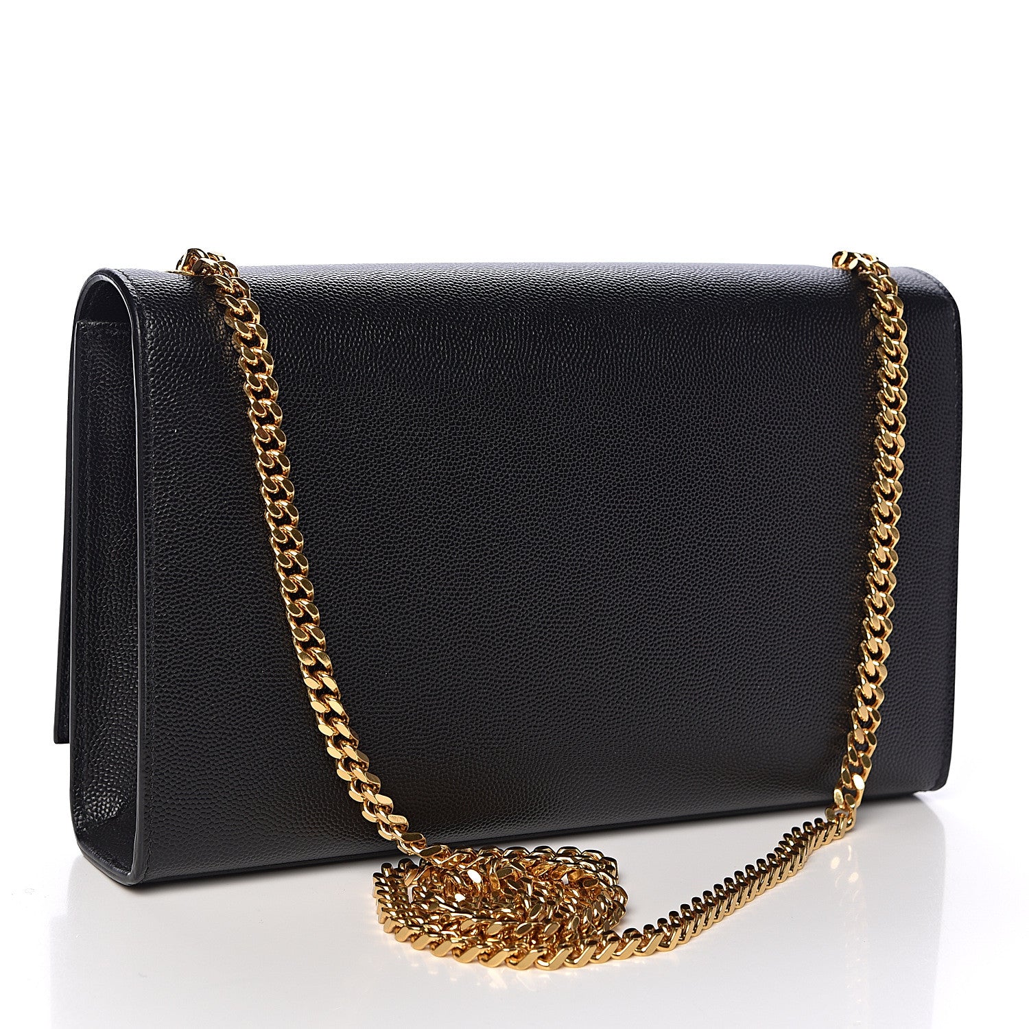 Saint Laurent Grain De Poudre Medium Classic Monogram Kate Satchel Black 3 of 10