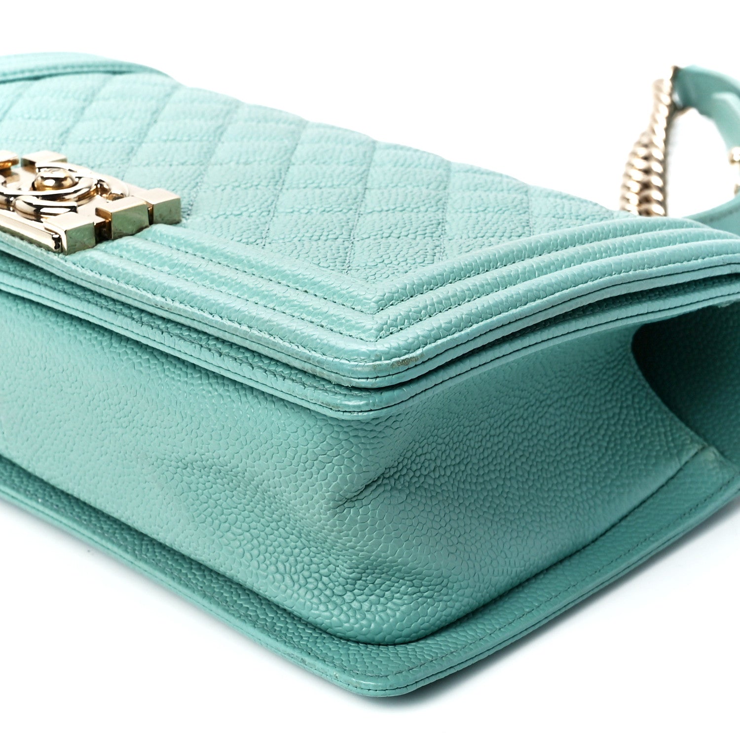 Chanel Caviar Quilted Medium Boy Flap Light Blue 11 of 11