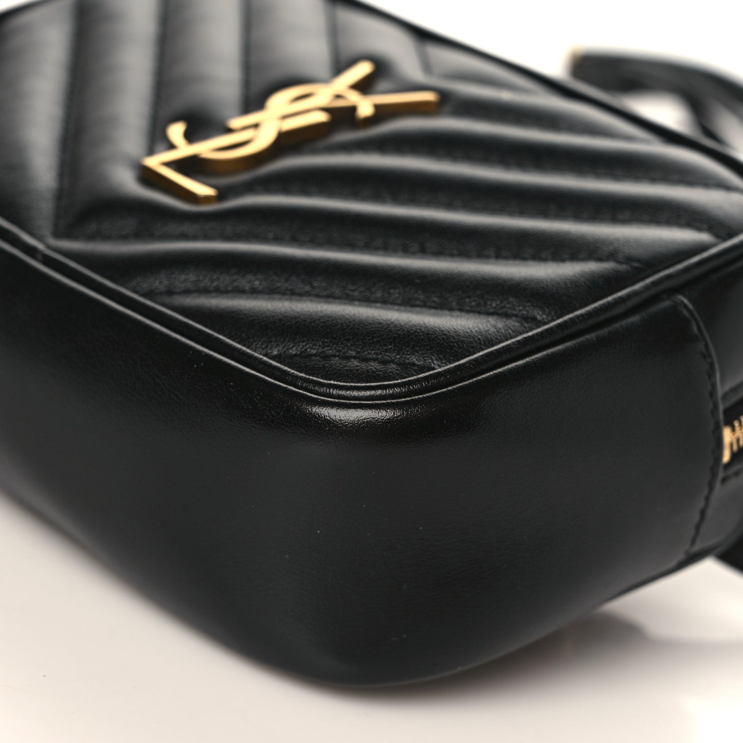 Calfskin Matelasse Monogram Lou Belt Bag Black