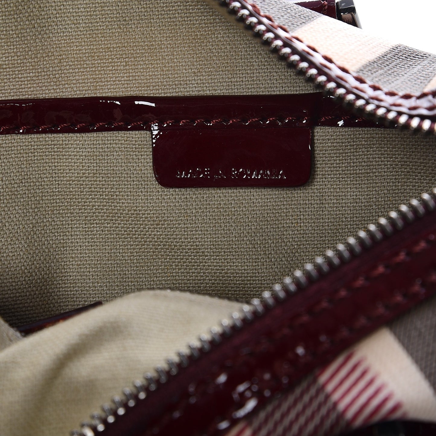 Nova Check Heart Small Chester Bowling Bag Berry Red