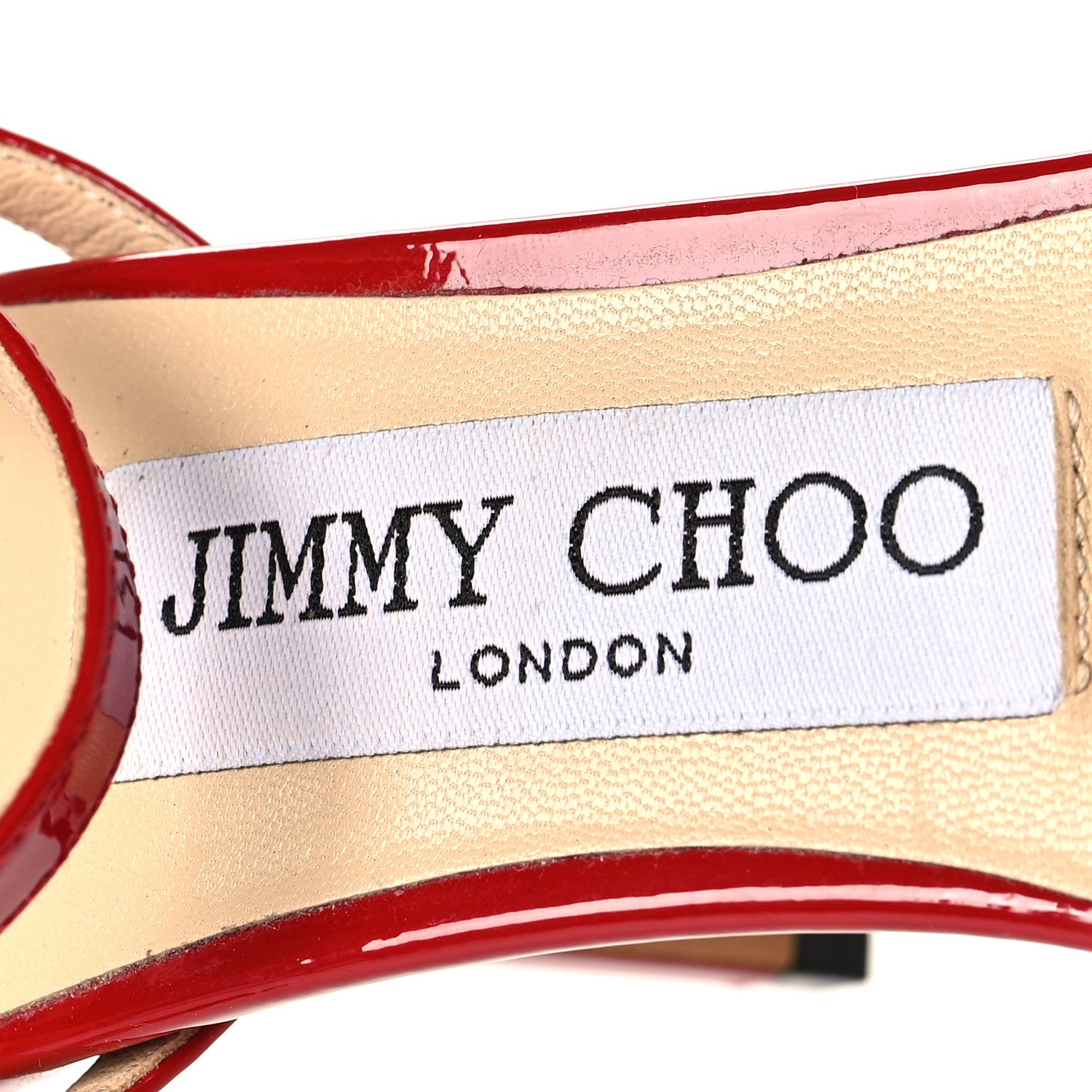 Jimmy Choo Patent Minny 85 Ankle Strap Sandals 38 Red 8 of 8