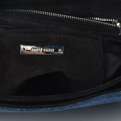 Miu Miu Denim Matelasse Shoulder Bag Blue 7 of 9