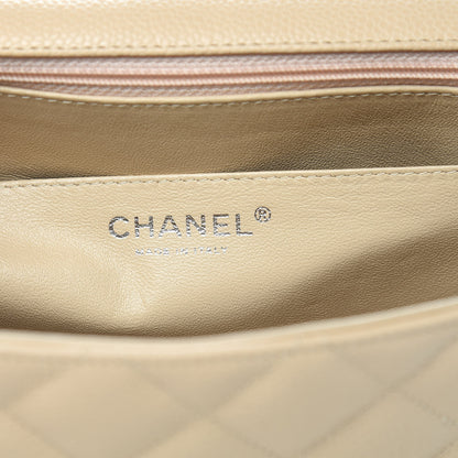 Chanel Caviar Quilted Jumbo Single Flap Beige Clair 6 of 23