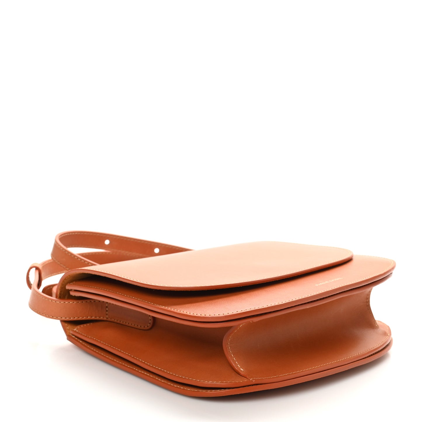 Calfskin Flap Crossbody Bag Cammello