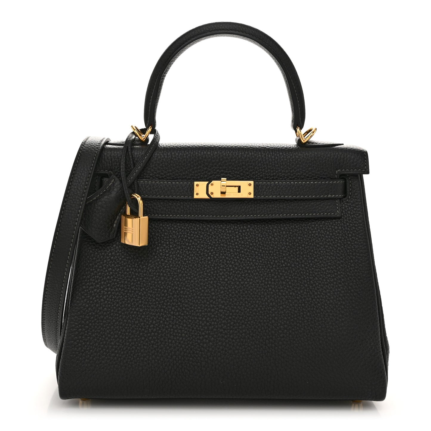 Togo Horseshoe Kelly Retourne 25 Black