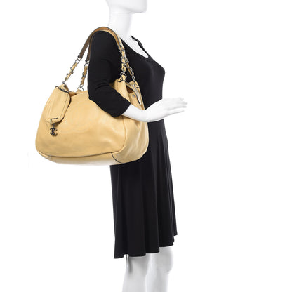 Chanel Lambskin Large Edgy Hobo Beige 2 of 16