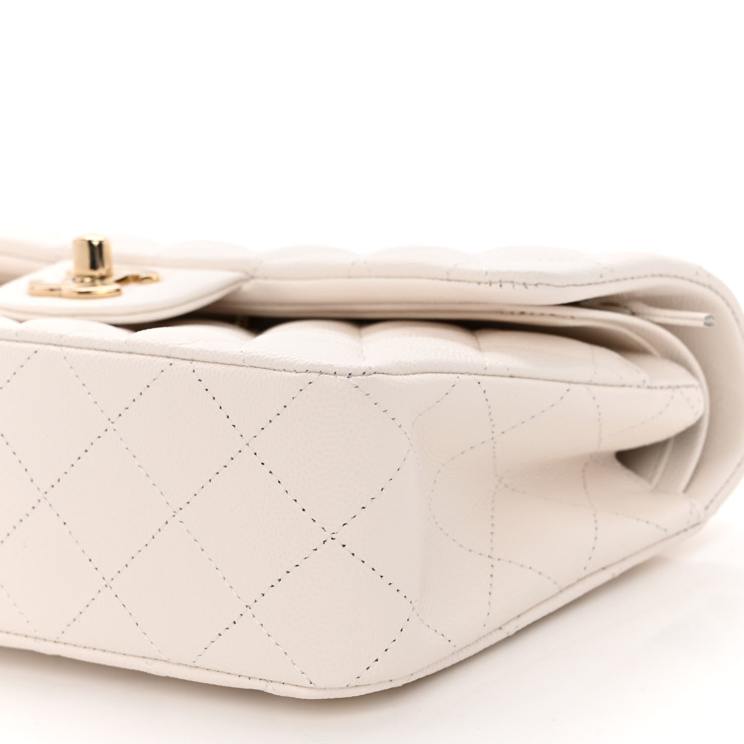 Chanel Caviar Quilted Small Double Flap White 10 of 10