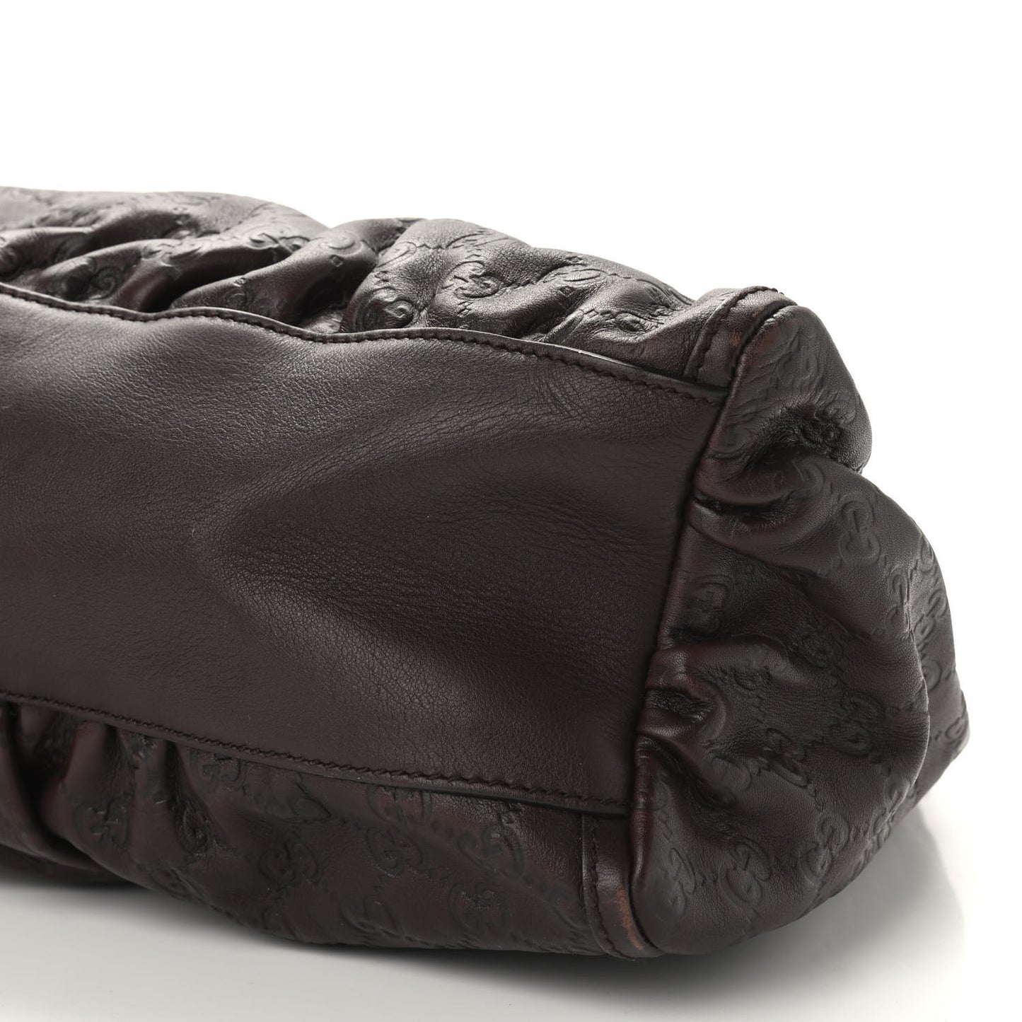 Guccissima Large D Ring Hobo Chocolate