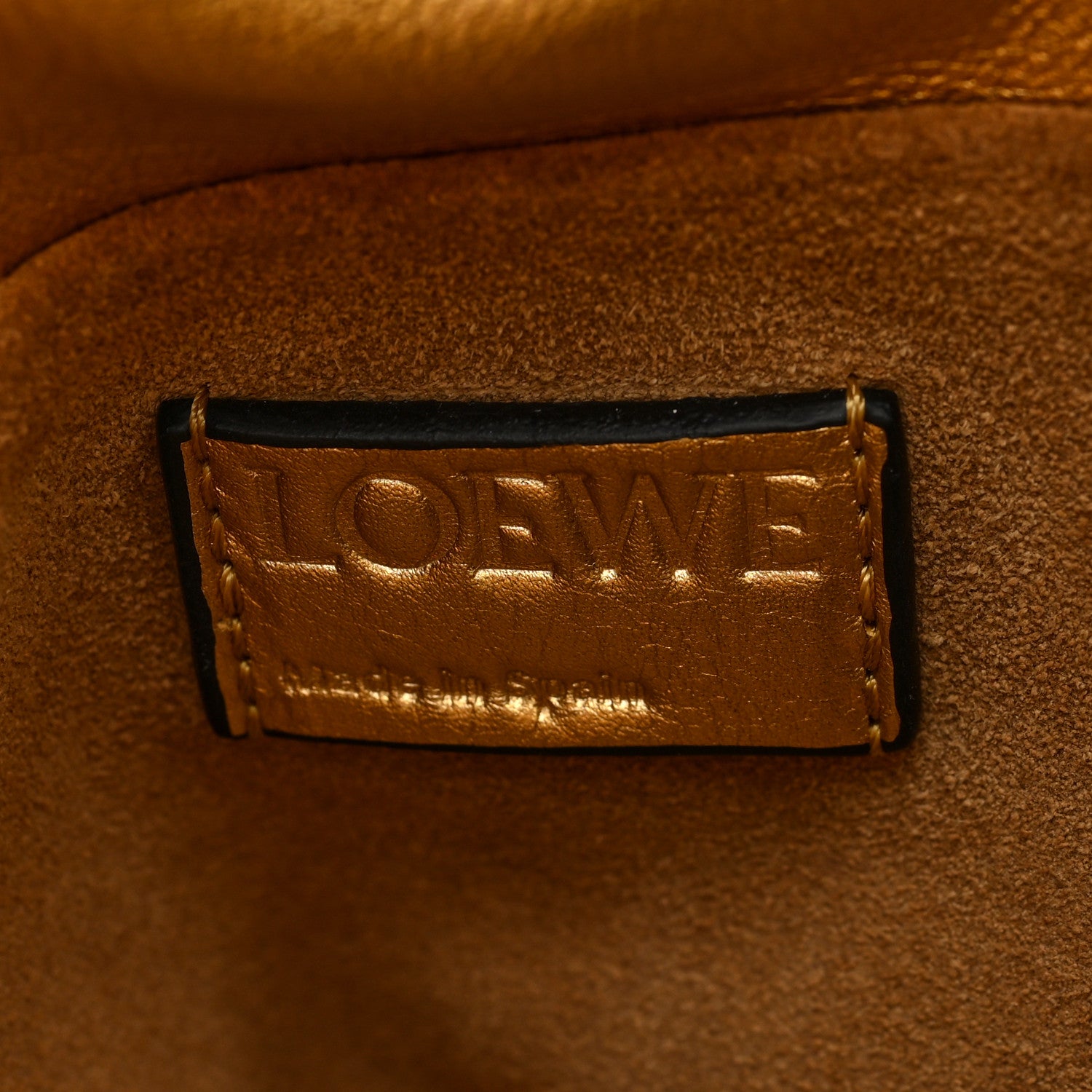 Loewe Metallic Calfskin Mini Chain Flamenco Knot Clutch Gold 6 of 9