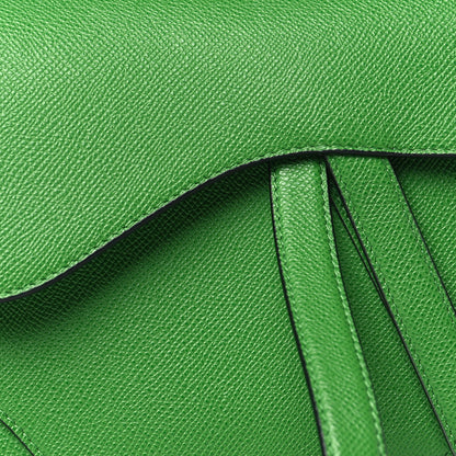 Christian Dior Grained Calfskin Saddle Bag Green 8 of 10