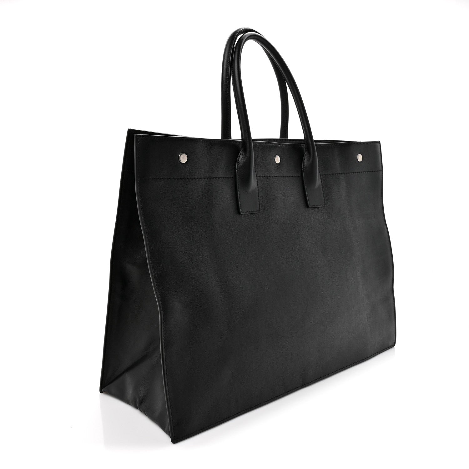 Saint Laurent Vitello Rive Gauche Large Tote Black 3 of 13