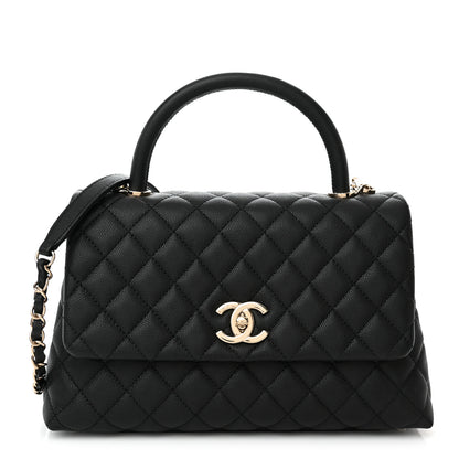 Chanel Caviar Quilted Small Coco Handle Flap Black 1 of 12