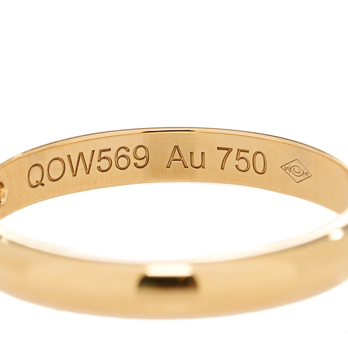 Cartier 18K Yellow Gold Diamond 2.6mm 1895 Wedding Band Ring 50 5.25 5 of 5