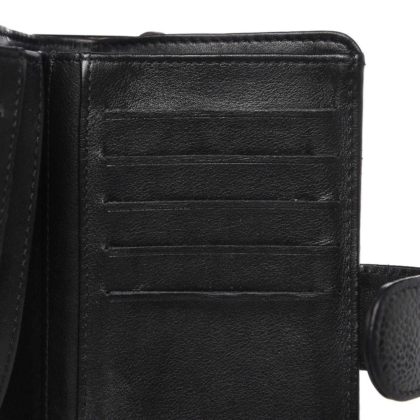 Caviar Timeless CC Zipped Pocket Wallet Black