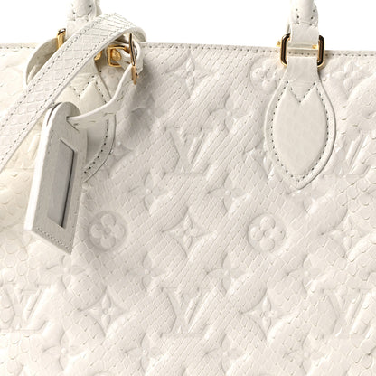 Louis Vuitton Snakeskin Empreinte Monogram Onthego PM White 7 of 10