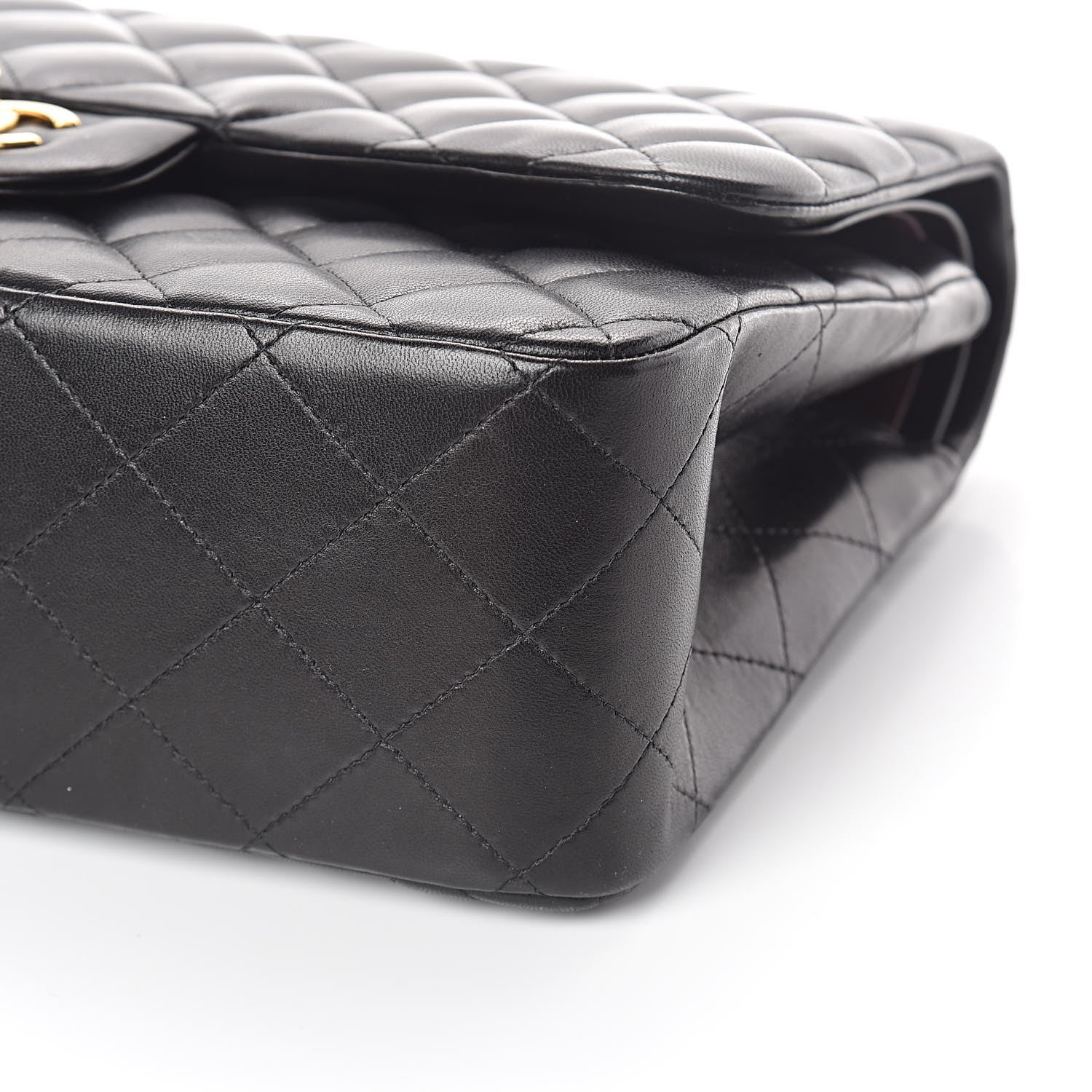 Chanel Lambskin Quilted Jumbo Double Flap Black 10 of 10