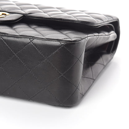 Chanel Lambskin Quilted Jumbo Double Flap Black 10 of 10