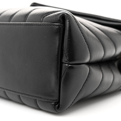 Saint Laurent Calfskin Y Quilted Monogram Small Loulou Chain Satchel Black 10 of 10