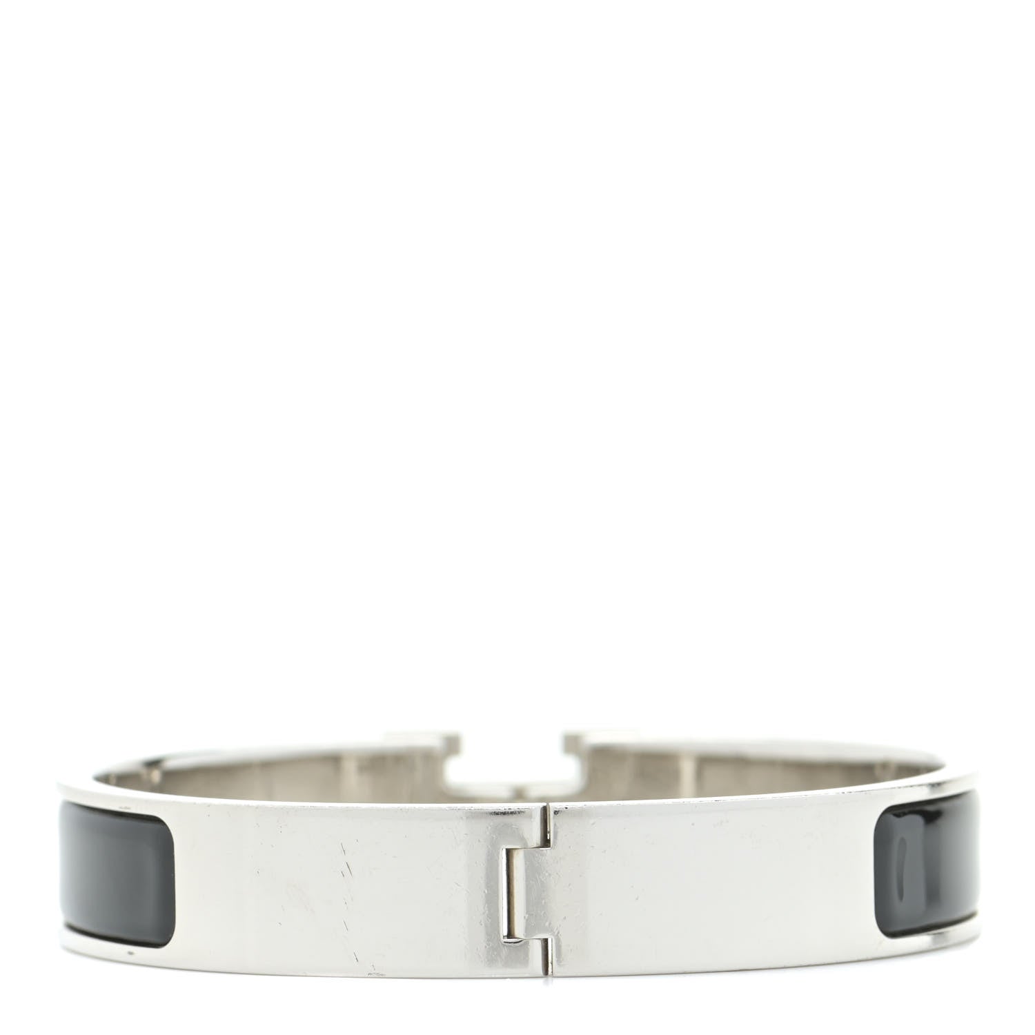 Hermes Enamel Narrow Clic Clac H Bracelet GM Black 3 of 5