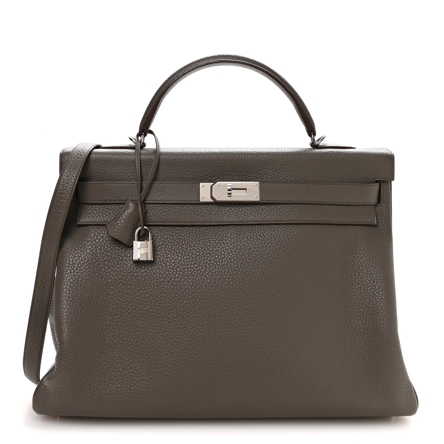 Hermes Taurillon Clemence Kelly Retourne 40 Etain 1 of 11