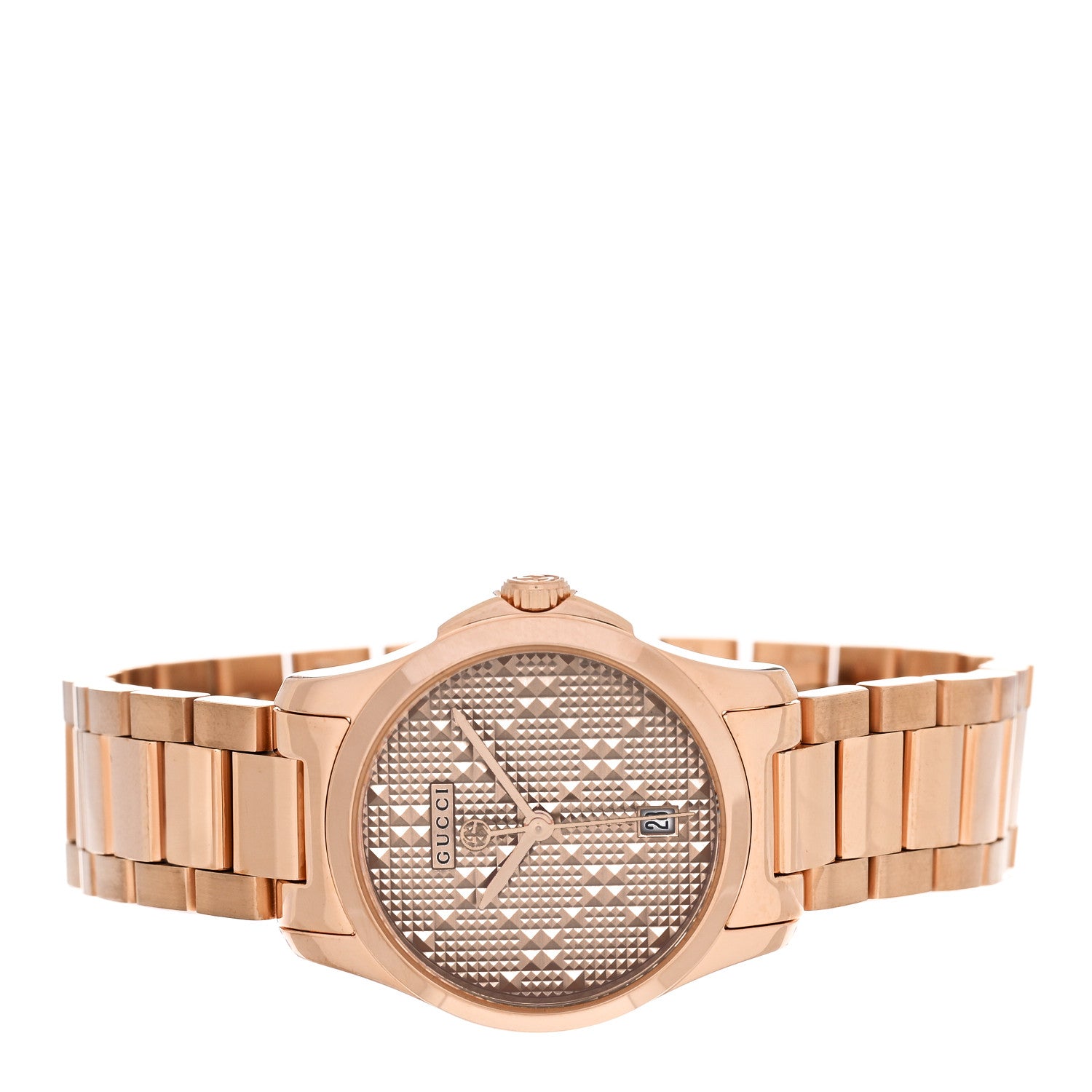 Gucci Stainless Steel 27mm G-Timeless Diamante Quartz Watch Rose 2 of 5