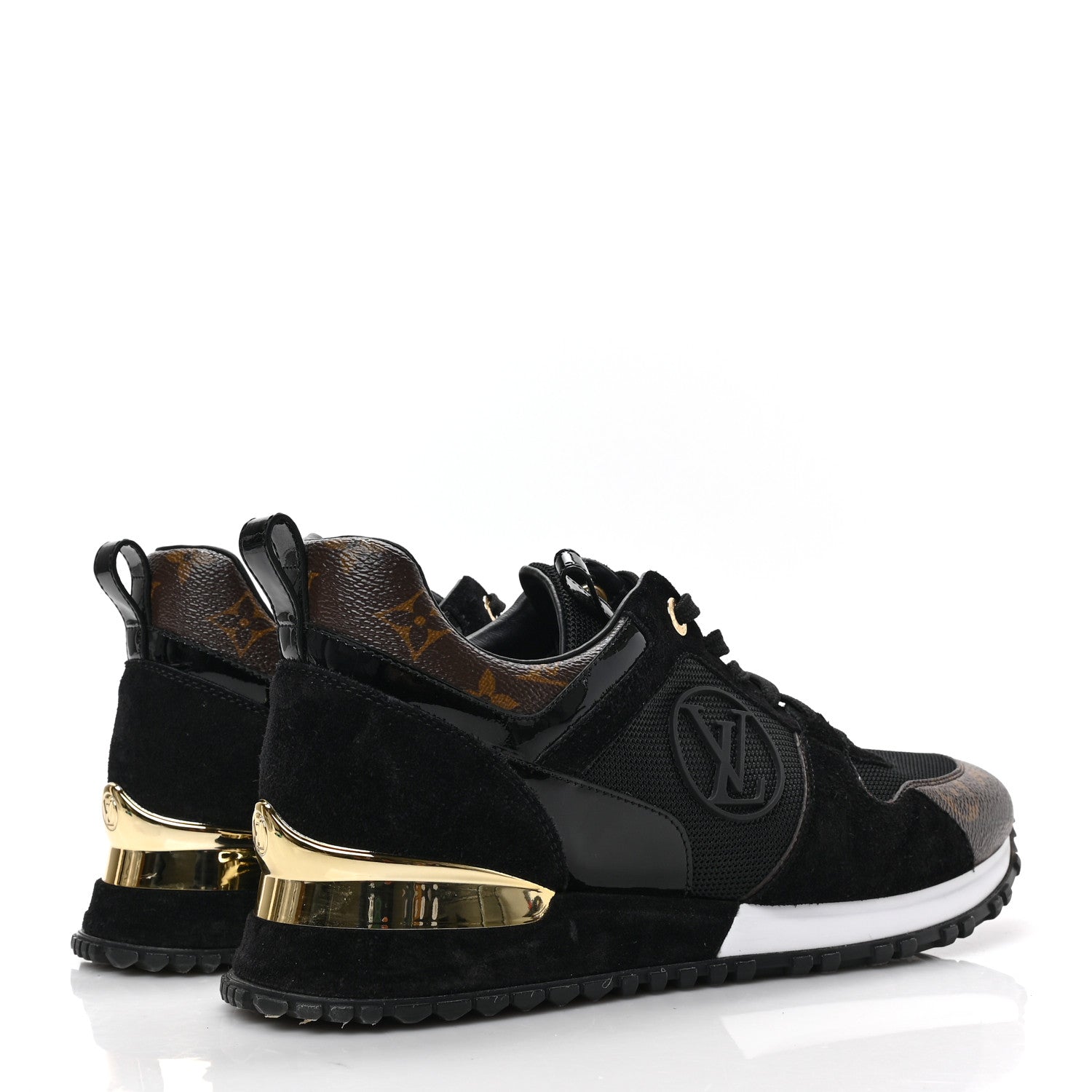 Louis Vuitton Suede Monogram Run Away Sneakers 39.5 Black 4 of 7